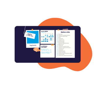 Fond d'écran calendrier marketing avril